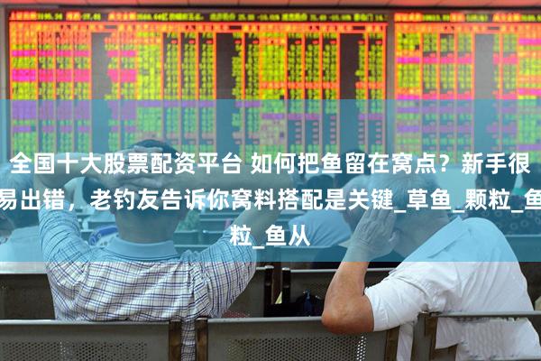 全国十大股票配资平台 如何把鱼留在窝点？新手很容易出错，老钓友告诉你窝料搭配是关键_草鱼_颗粒_鱼从